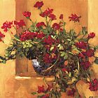 Philip Craig Ivy Geraniums painting